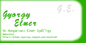 gyorgy elmer business card